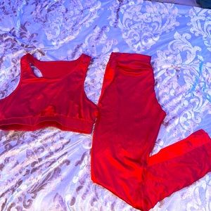 2pc Red Track Suit